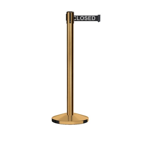Montour Line Stanchion Belt Barrier Sat.Brass Post 13ft. Line.Belt ES400-SB-THISLBW-130